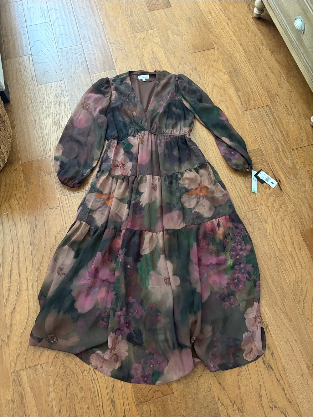 Signature by Robbie Bee maxi floral dress fall 8